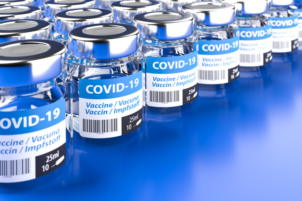 COVID vaccines blue