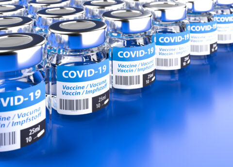 COVID vaccines blue
